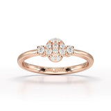 0.13 CT Round White Lab Grown Diamond Ring - Jama Jewels