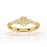 0.13 CT Round White Lab Grown Diamond Ring - Jama Jewels