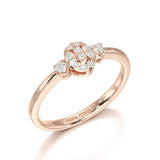 0.13 CT Round White Lab Grown Diamond Ring - Jama Jewels