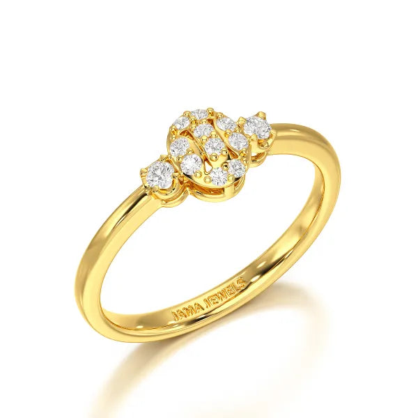 0.13 CT Round White Lab Grown Diamond Ring - Jama Jewels