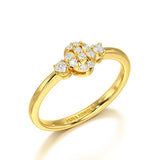 0.13 CT Round White Lab Grown Diamond Ring - Jama Jewels
