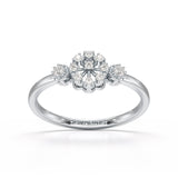 0.13 CT Round Lab Grown Diamond Ring