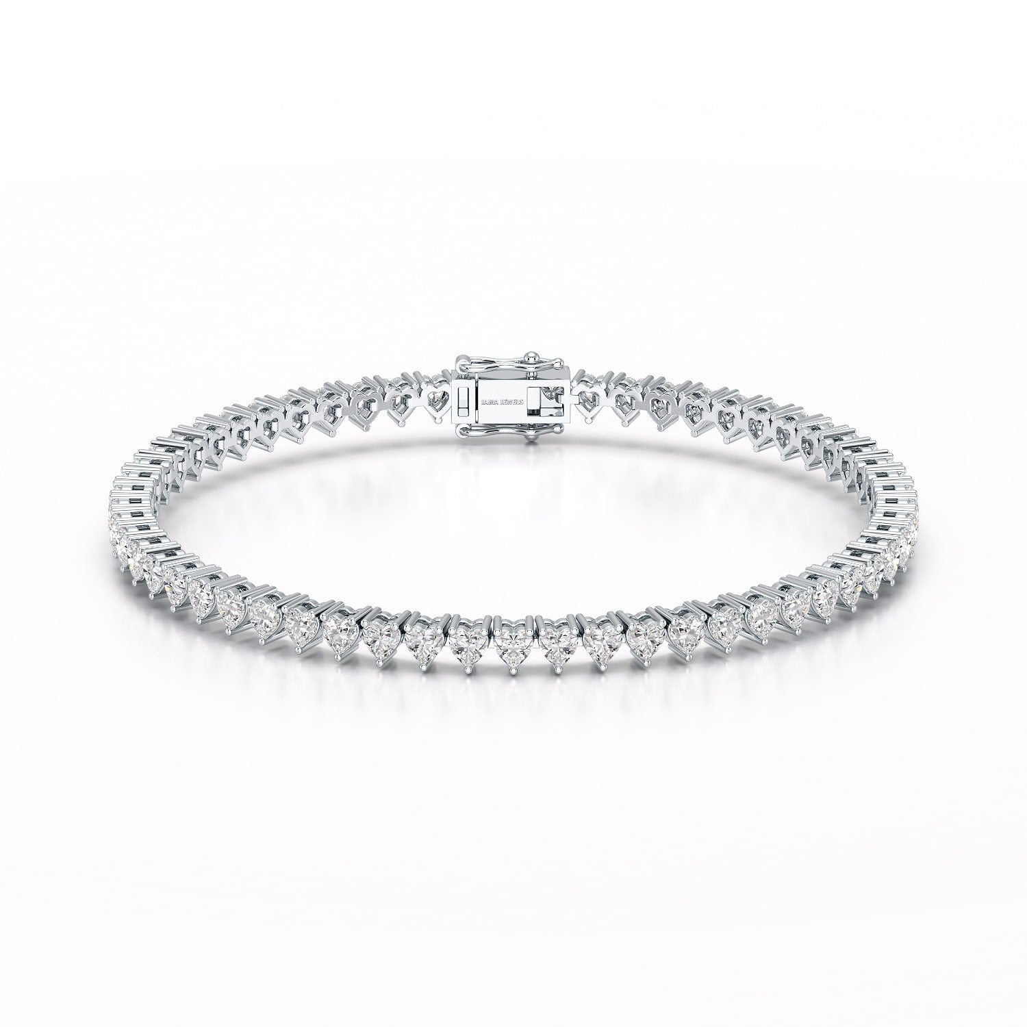 8.55 CT Lab Grown Heart shape Diamond Tennis Bracelet