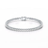 8.55 CT Lab Grown Heart shape Diamond Tennis Bracelet