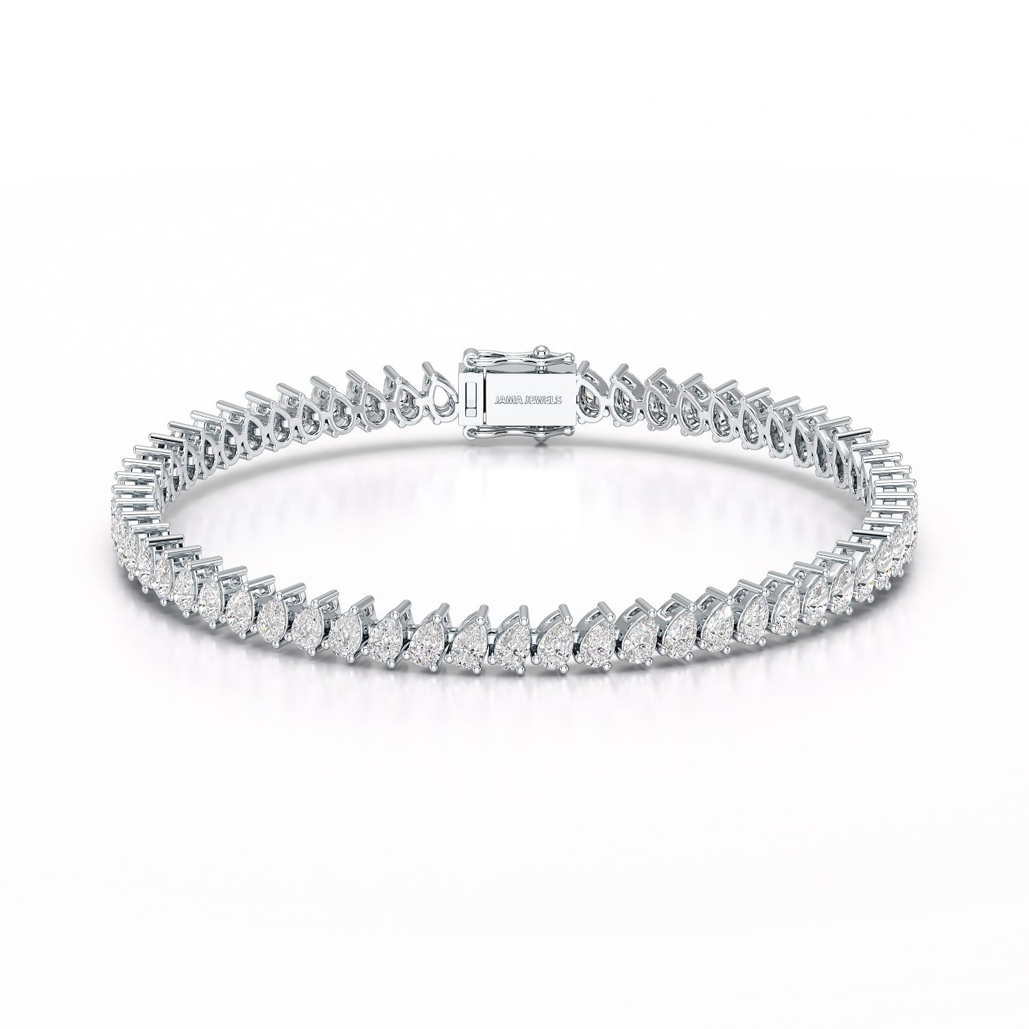 8.85 CT Pear Lab Grown Diamond Tennis Bracelet