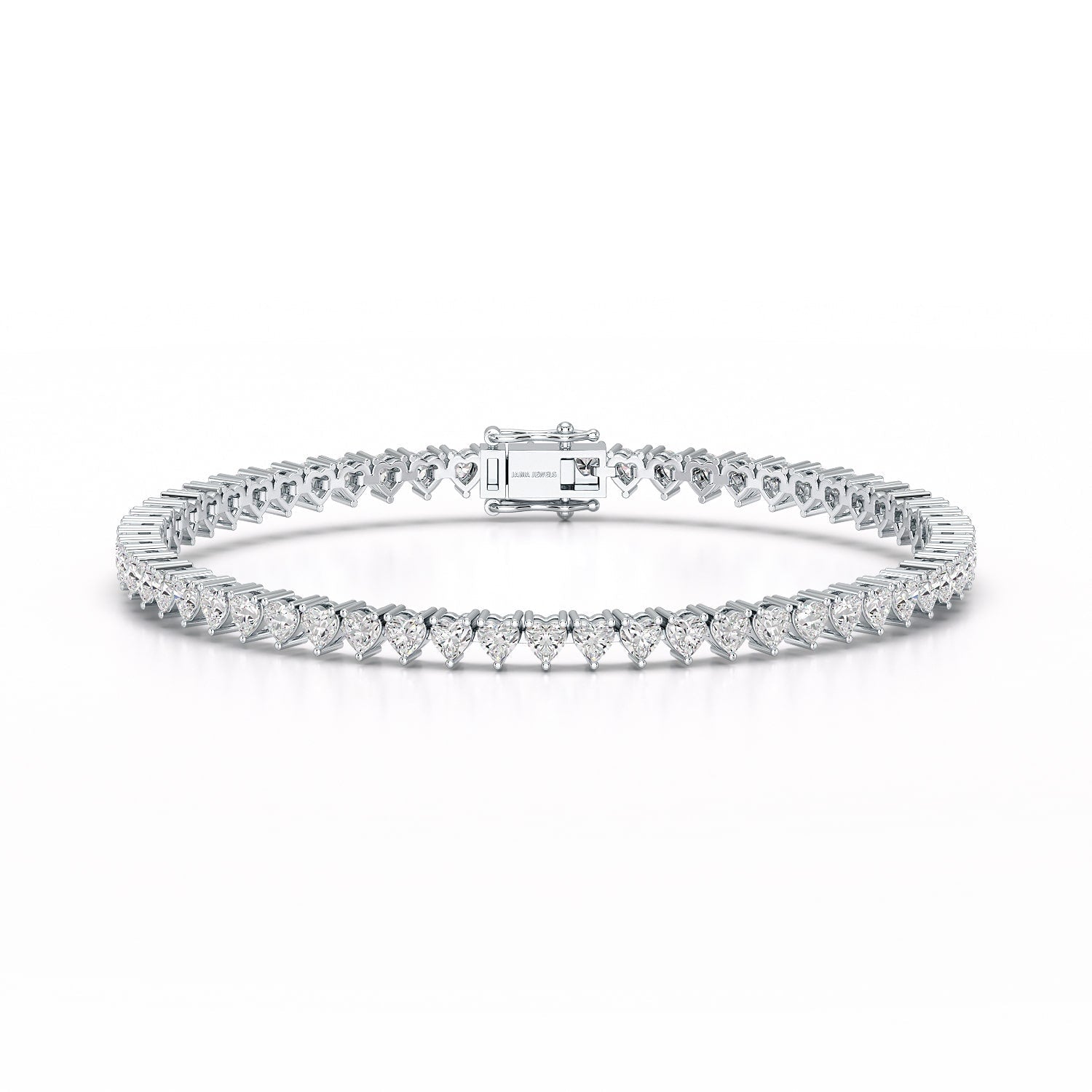 8.55 CT Lab Grown Heart shape Diamond Tennis Bracelet