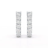 Oval Cut Lab Diamond Hoops Earrings