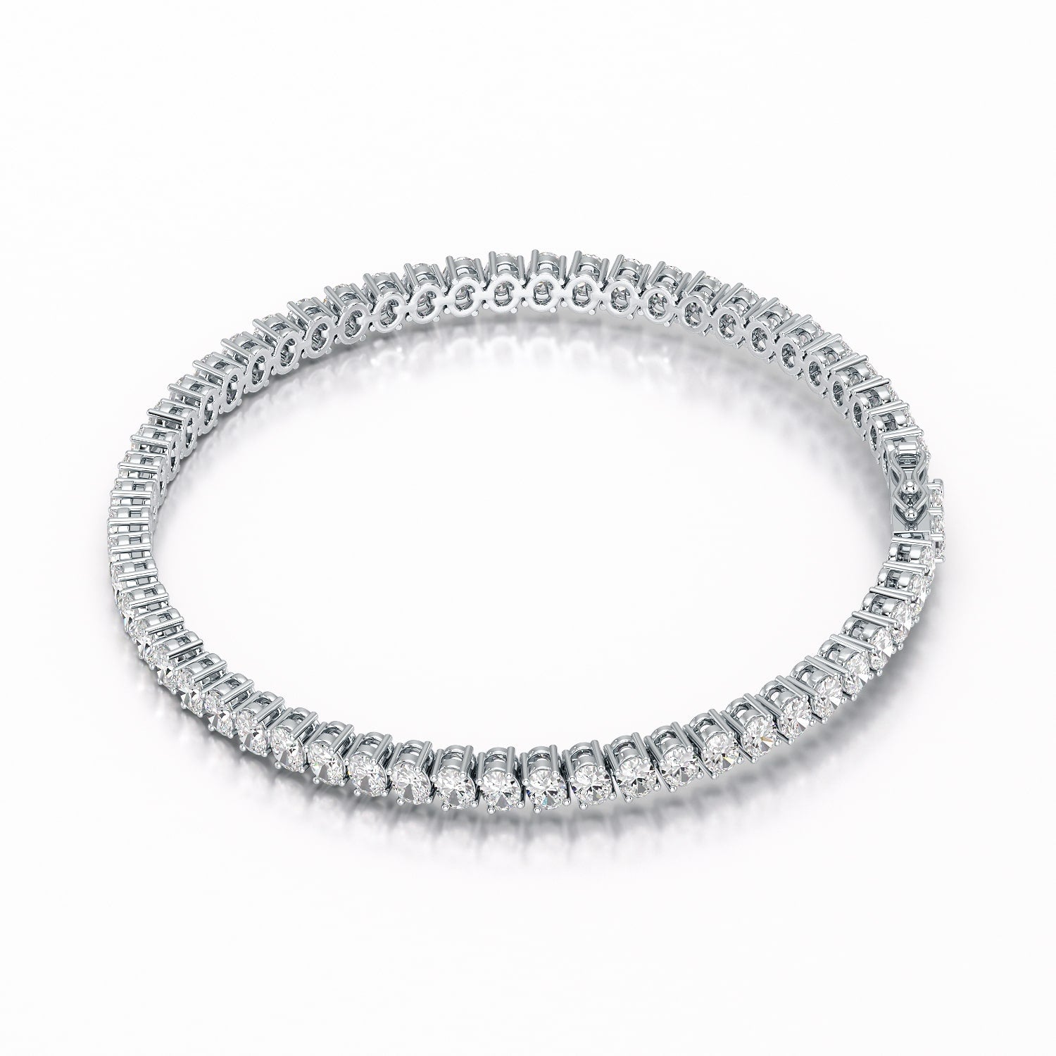 8.55 CT Oval Lab Grown Diamond Tennis Bracelet