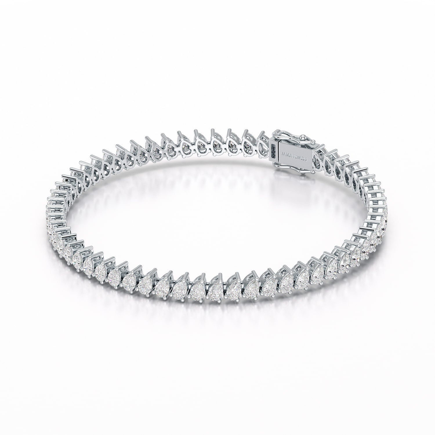 8.85 CT Pear Lab Grown Diamond Tennis Bracelet