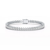 8.85 CT Pear Lab Grown Diamond Tennis Bracelet