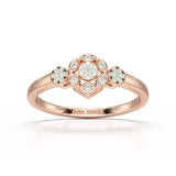 0.15 CT Round Cut Lab Grown Diamond Ring