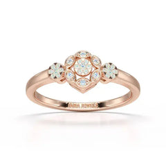 0.15 CT Round Cut Lab Grown Diamond Ring