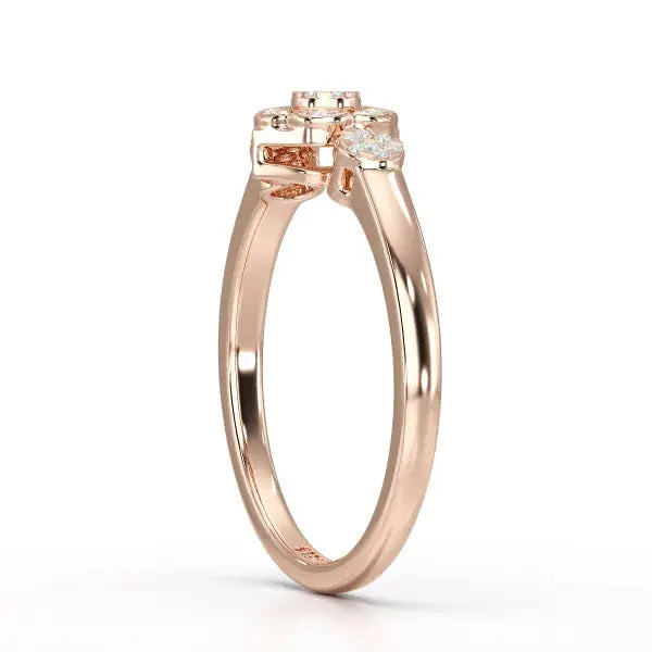 0.15 CT Round Cut Lab Grown Diamond Ring