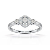 0.15 CT Round Cut Lab Grown Diamond Ring