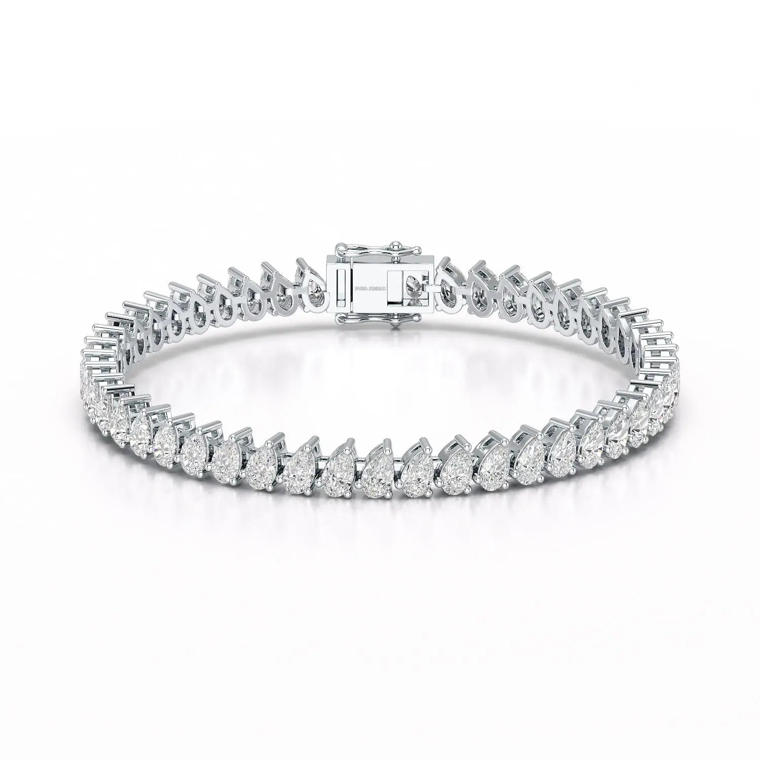11.75 CT Pear Lab Grown Diamond Tennis Bracelet Jama Jewels