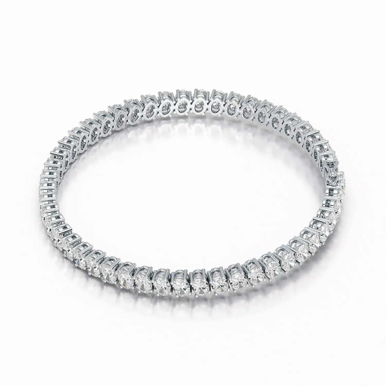 11.70 CT Oval Lab Grown Diamond Tennis Bracelet Jama Jewels