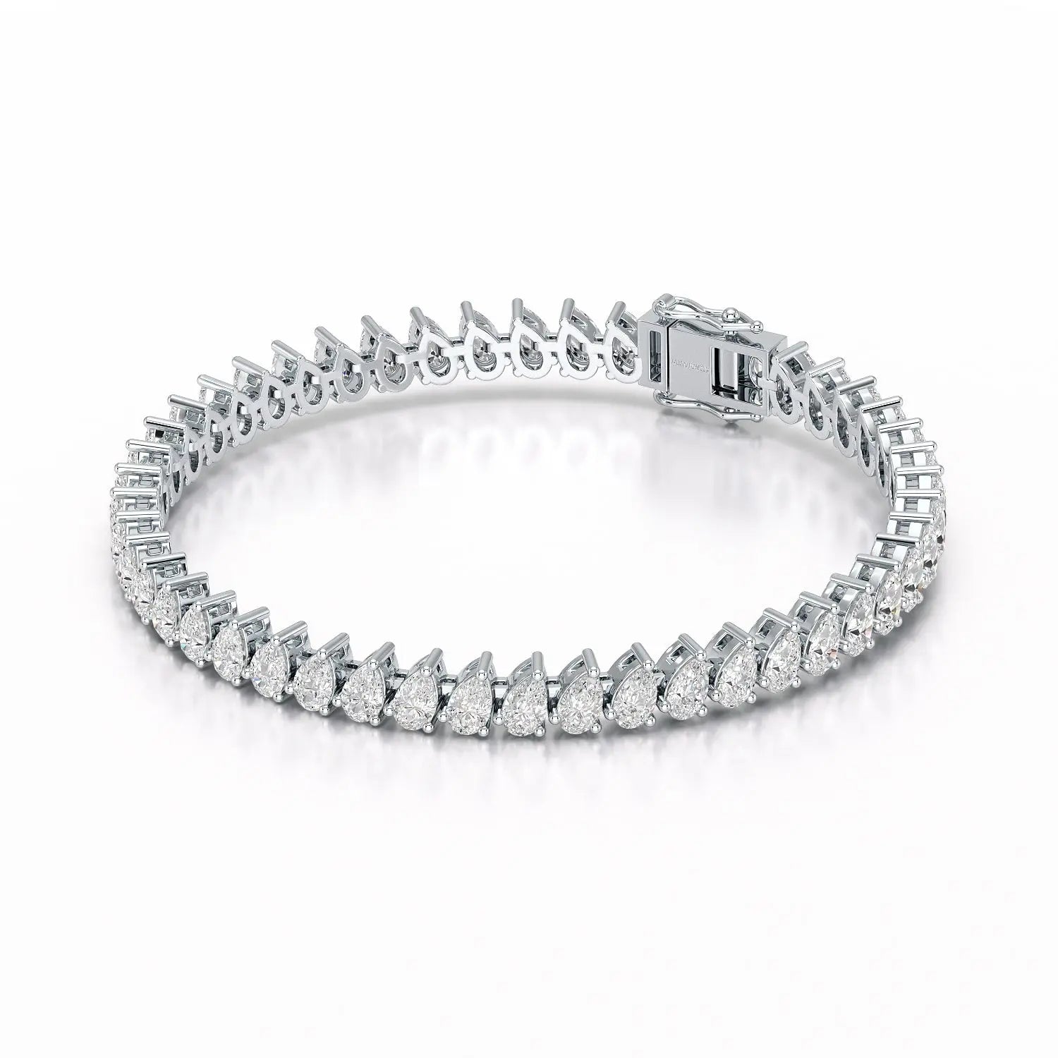 11.75 CT Pear Lab Grown Diamond Tennis Bracelet Jama Jewels