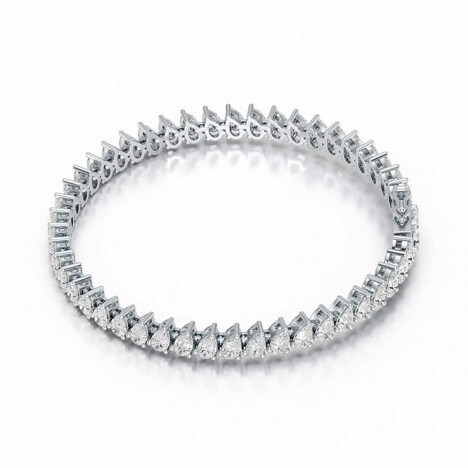 11.75 CT Pear Lab Grown Diamond Tennis Bracelet Jama Jewels