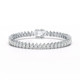 11.75 CT Pear Lab Grown Diamond Tennis Bracelet