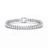 11.75 CT Pear Lab Grown Diamond Tennis Bracelet