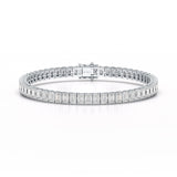 14.25 CT  Emerald Cut Tennis Lab Diamond Bracelet
