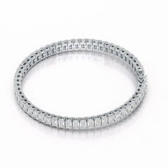 14.25 CT Emerald Cut Tennis Lab Diamond Bracelet
