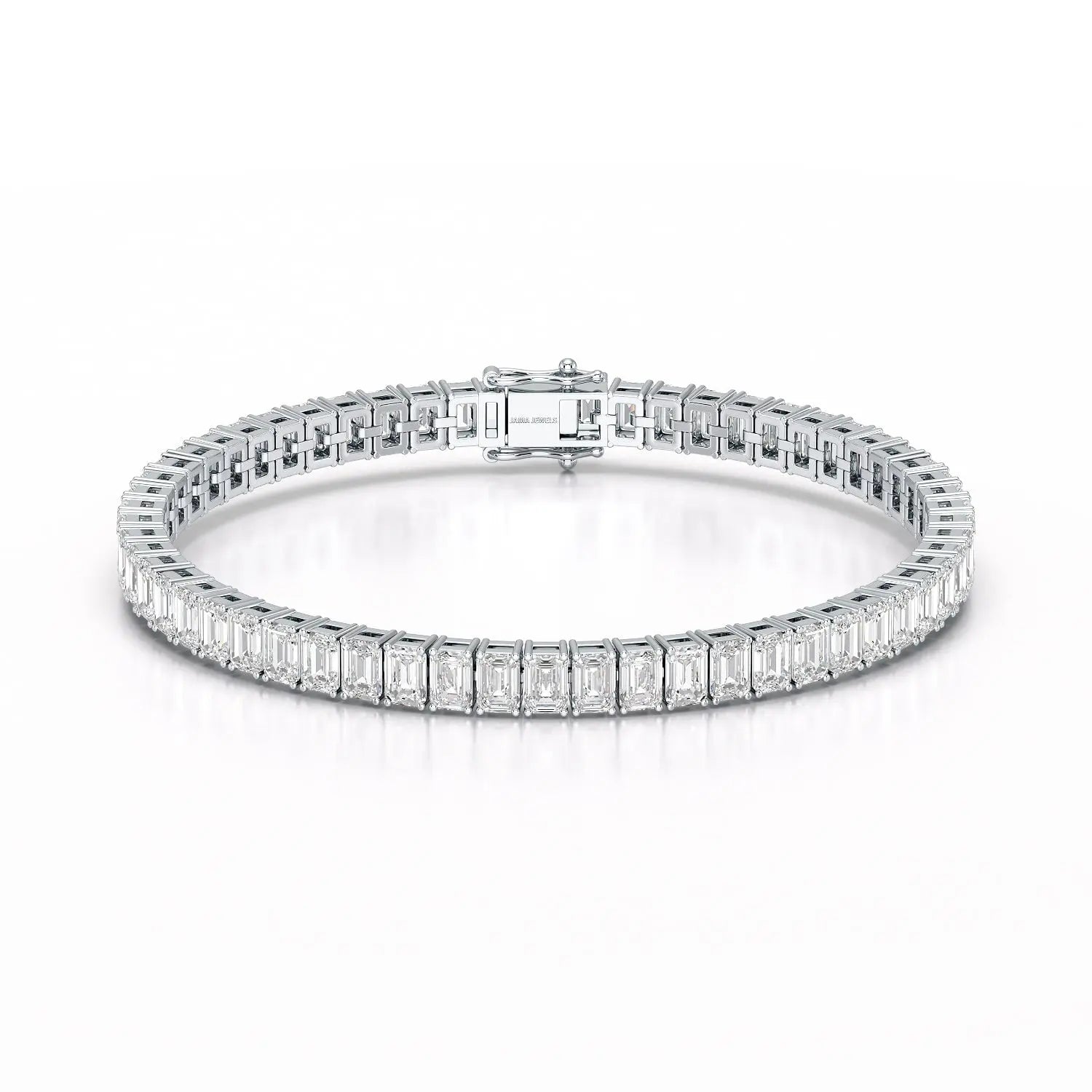 14.25 CT Emerald Cut Tennis Lab Diamond Bracelet