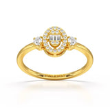 0.27 CT Baguette Shape Lab Grown Diamond Ring