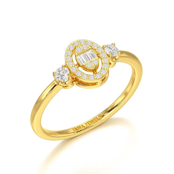 0.27 CT Baguette Shape Lab Grown Diamond Ring