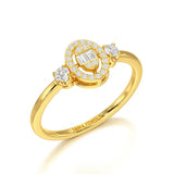 0.27 CT Baguette Shape Lab Grown Diamond Ring