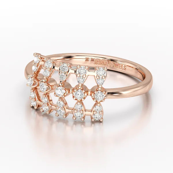 0.27 CT Round Shape Lab Grown Diamond Wedding Ring - Jama Jewels
