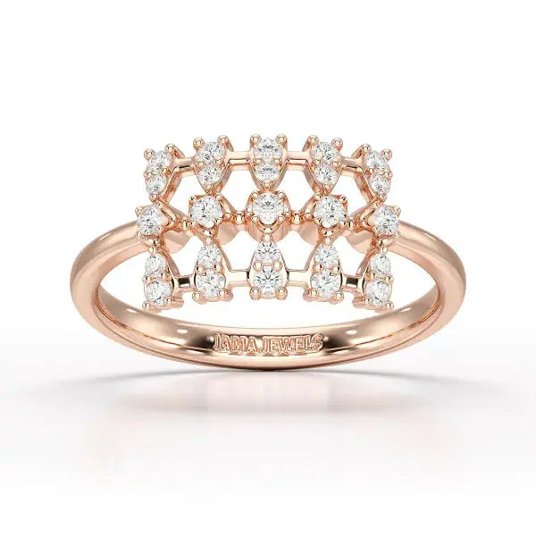 0.27 CT Round Shape Lab Grown Diamond Wedding Ring - Jama Jewels