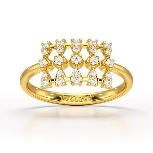 0.27 CT Round Shape Lab Grown Diamond Wedding Ring - Jama Jewels