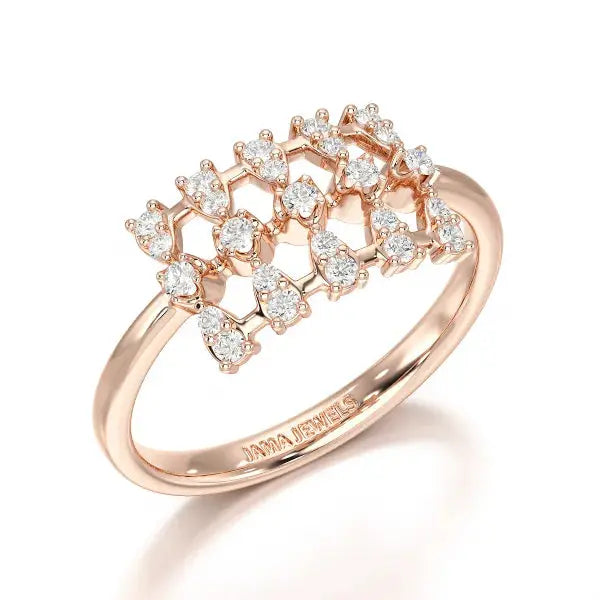 0.27 CT Round Shape Lab Grown Diamond Wedding Ring - Jama Jewels
