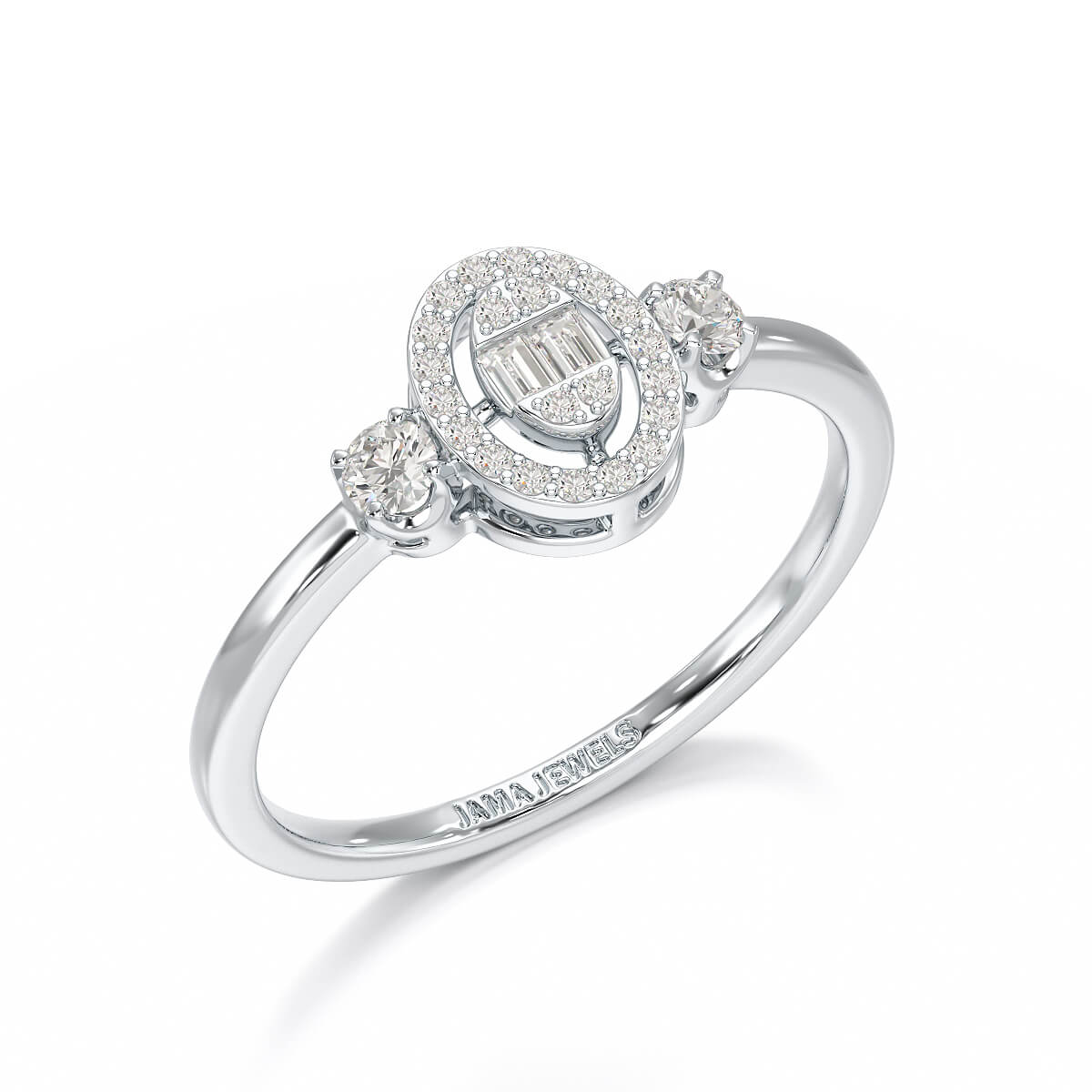 0.27 CT Baguette Shape Lab Grown Diamond Ring