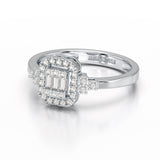 0.46 CT Baguette Lab Diamond Ring