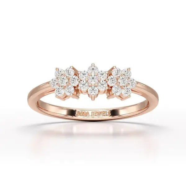 0.33 CT Simple Round Cut Lab Diamond Engagement Ring - Jama Jewels