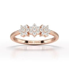 0.33 CT Simple Round Cut Lab Diamond Engagement Ring - Jama Jewels