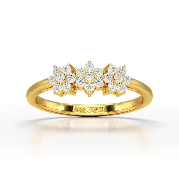 0.33 CT Simple Round Cut Lab Diamond Engagement Ring - Jama Jewels