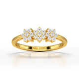 0.33 CT Simple Round Cut Lab Diamond Engagement Ring - Jama Jewels