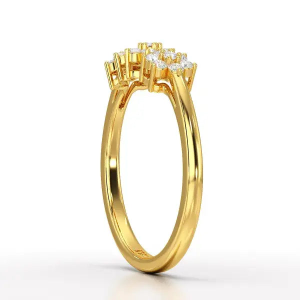 0.33 CT Simple Round Cut Lab Diamond Engagement Ring - Jama Jewels
