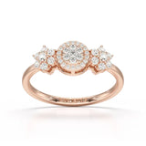 0.35 CT Round Cut Lab Diamond Engagement Ring