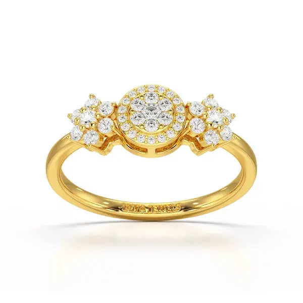 0.35 CT Round Cut Lab Diamond Engagement Ring