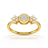 0.35 CT Round Cut Lab Diamond Engagement Ring