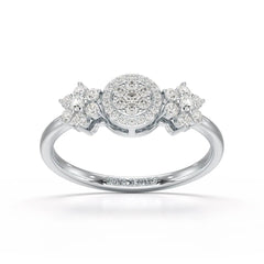 0.35 CT Round Cut Lab Diamond Engagement Ring