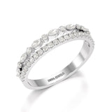 0.45 CT Lab Diamond Half Eternity Ring