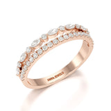 0.45 CT Lab Diamond Half Eternity Ring
