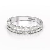 0.45 CT Lab Diamond Half Eternity Ring