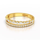 0.45 CT Lab Diamond Half Eternity Ring