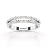 0.45 CT Lab Diamond Half Eternity Ring